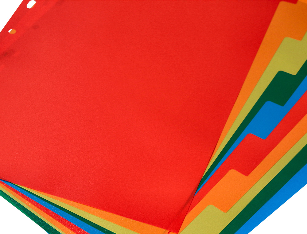 INTERCALAIRE Q-CONNECT PLASTIQUE 10 POSITIONS A4     INDICE MULTIPERFORE