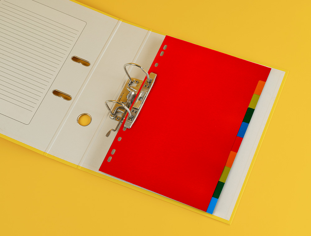 INTERCALAIRE Q-CONNECT PLASTIQUE 10 POSITIONS A4     INDICE MULTIPERFORE