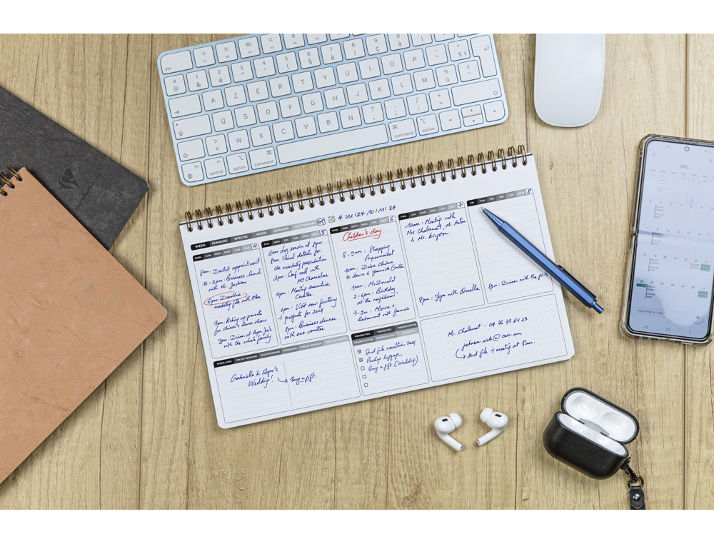 CAHIER CLAIREFONTAINE MY WEEKLY PLANNER NOMADDICT      RELIURE INTEGRALE 297X170MM   120P DETACHABLES REGLURE