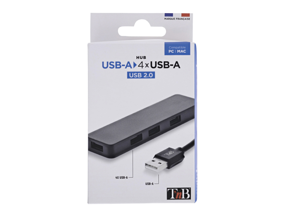 HUB T'NB FIRST 4X USB-A 2.0 COLORIS NOIR