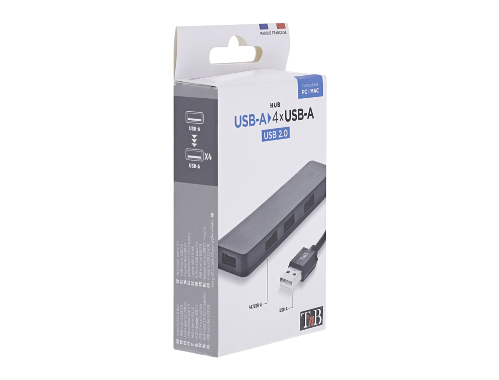 HUB T'NB FIRST 4X USB-A 2.0 COLORIS NOIR