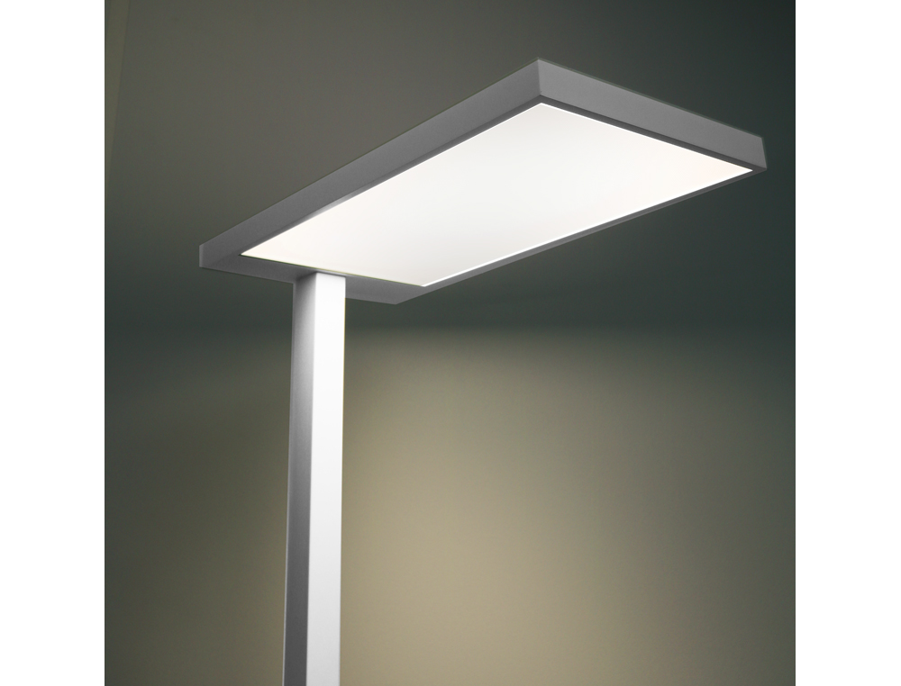 LAMPADAIRE UNILUX VERSUS 196CM LED AVEC SOCLE COLORIS  BLANC