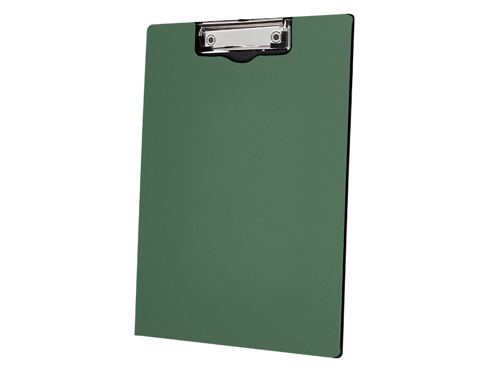 PORTE-BLOC Q-CONNECT MINICLIP SUPERIEUR DIN A4 PLASTIQUE 50% RECYCLE EPAISSEUR 2,1MM COLORIS VERT OLIVE