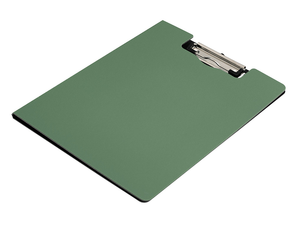 PORTE-BLOC Q-CONNECT MINICLIP SUPERIEUR DIN A4 PLASTIQUE 50% RECYCLE EPAISSEUR 2,1MM COLORIS VERT OLIVE