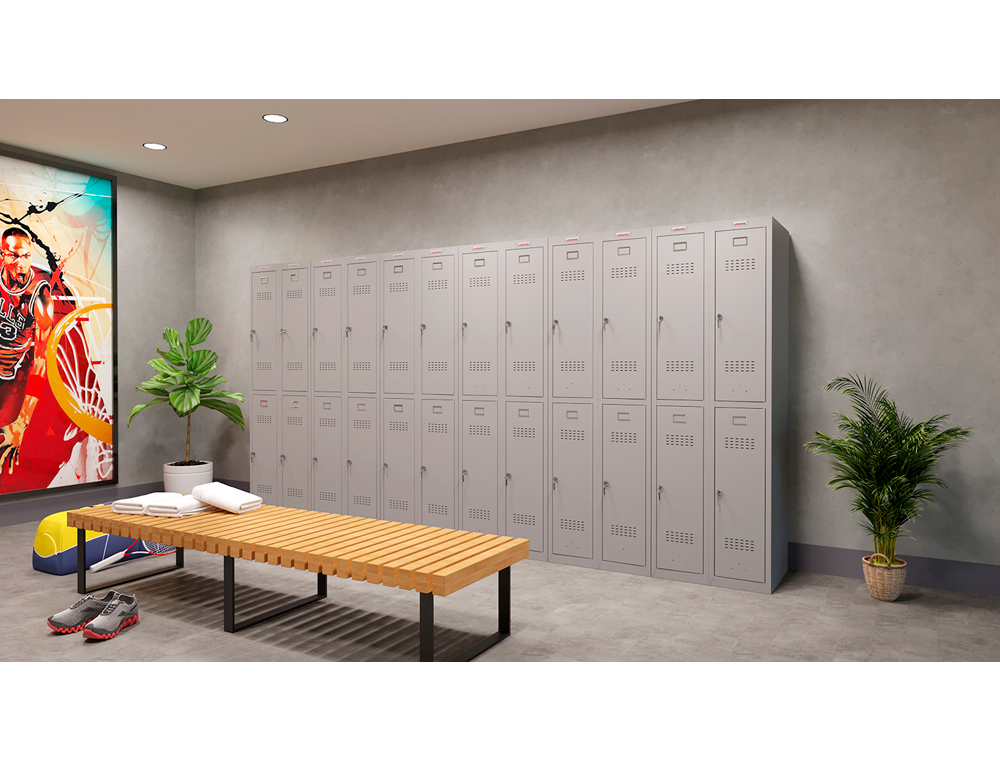 CASIER PERSONNEL PHOENIX SERIE PL PL1230GGK SERRURE A  CLE COLORIS GRIS