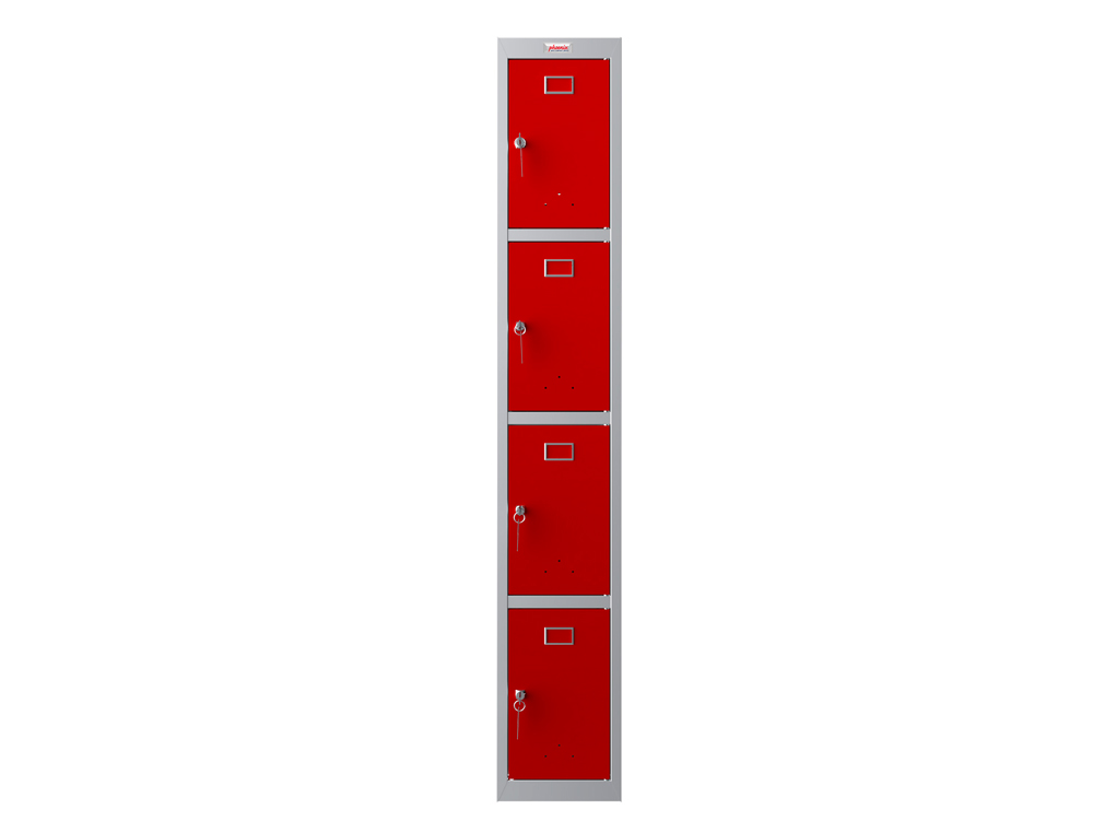 CASIER PERSONNEL PHOENIX SERIE PL PL1430GRK SERRURE A CLE COLORIS ROUGE