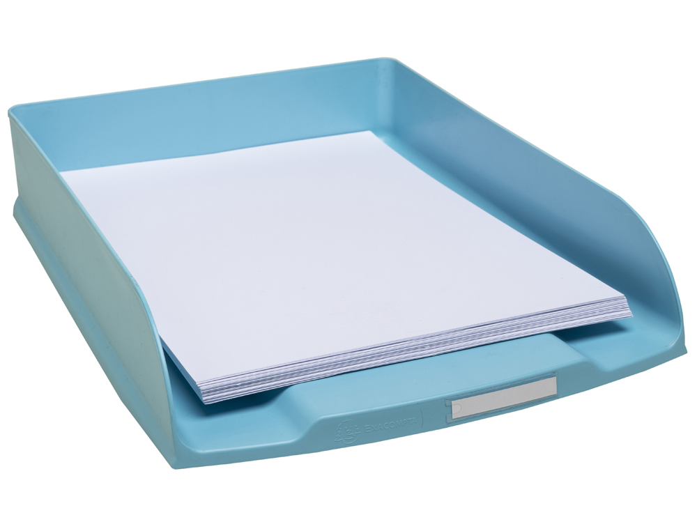 CORBEILLE COURRIER EXACOMPTA COMBO STYLI SKANDI A4+ SUPERPOSABLE VERTICALE/ESCALIER COLORIS BLEU GIVRE