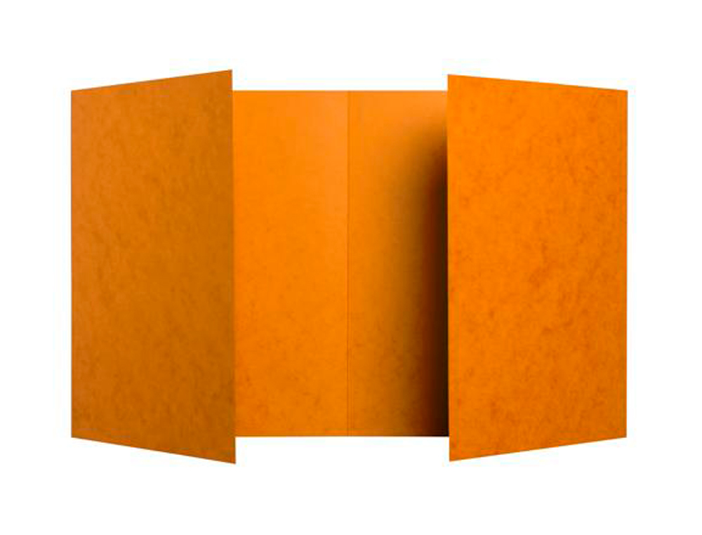 PROTEGE-CAHIER EXACOMPTA CARTE LUSTREE 225GR 17X22CM   COLORIS ORANGE LOT 10 UNITES