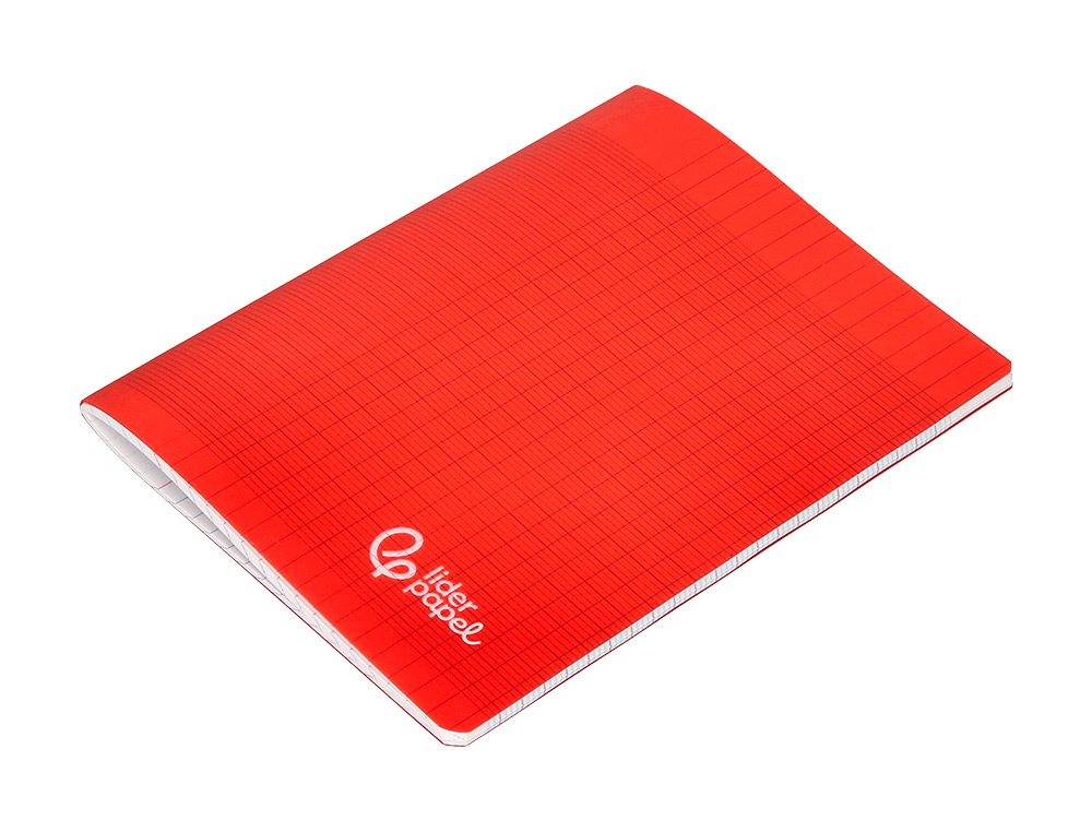 CAHIER PIQURE LIDERPAPEL COUVERTURE PP 170X220MM 96P   SEYES COLORIS ROUGE