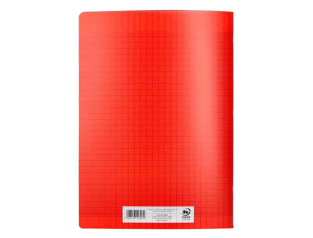 CAHIER PIQURE LIDERPAPEL COUVERTURE PP 240X320MM 96P   SEYES COLORIS ASSORTIS LOT 10 UNITES