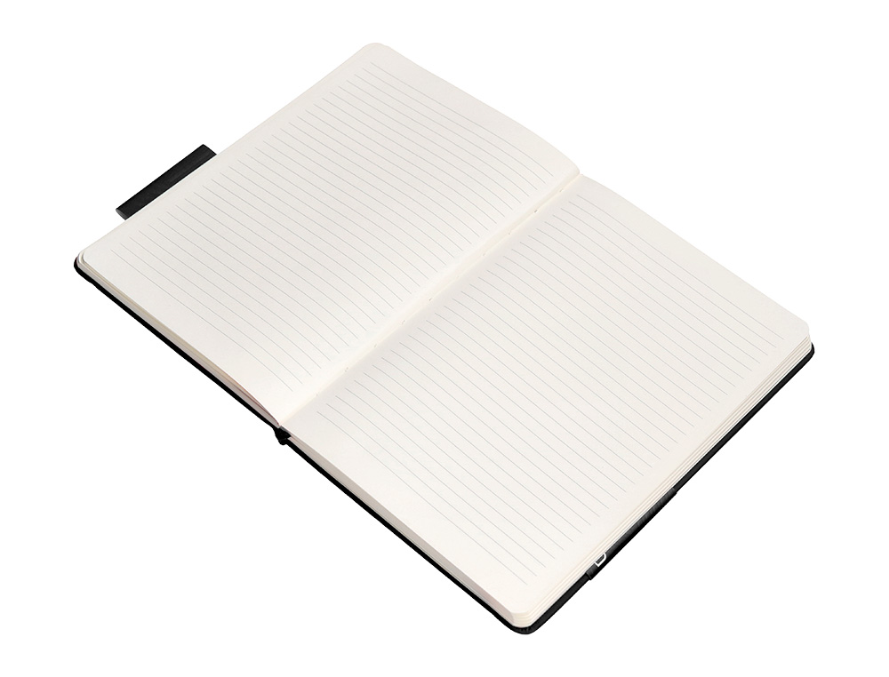 CARNET FERMETURE ELASTIQUE ANTARTIK NOTES COUVERTURE     RIGIDE A4 LIGNE 100 FEUILLES  80GR FSC COLORIS NOIR