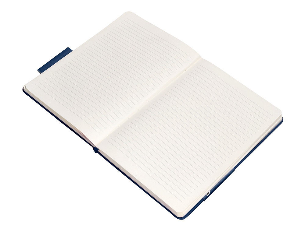 CARNET A5 ANTARTIK NOTES LIGNECOUVERTURE RIGIDE FERMETURE ELASTIQUE 100 PAGES 80GR COLORIS BLEU MARINE
