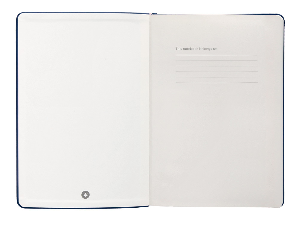 CARNET A5 ANTARTIK NOTES LIGNECOUVERTURE RIGIDE FERMETURE ELASTIQUE 100 PAGES 80GR COLORIS BLEU MARINE