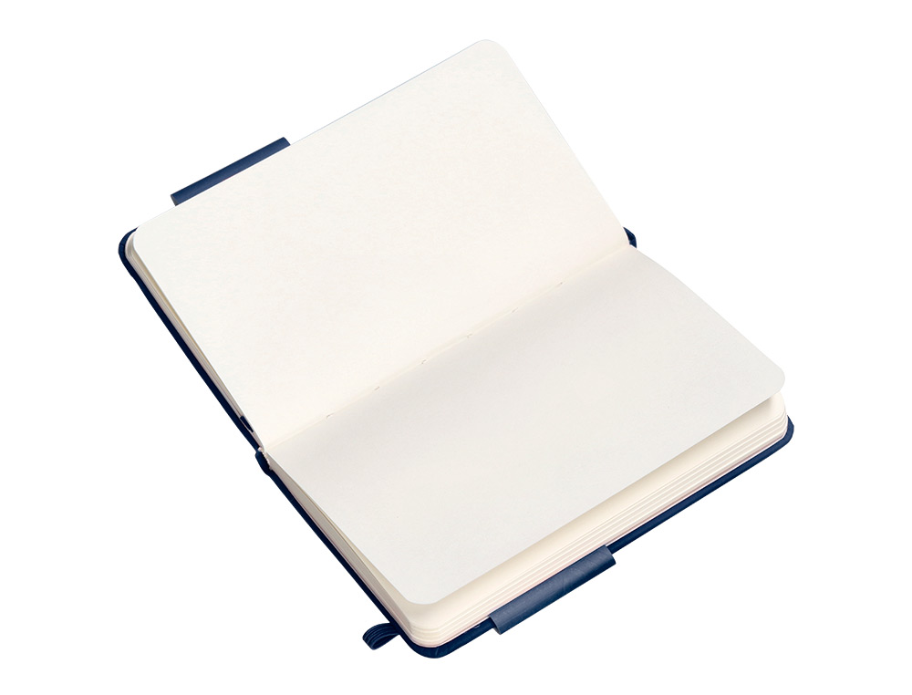 CARNET FERMETURE ELASTIQUE ANTARTIK NOTES COUVERTURE RIGIDE A6 PAPIER UNI IVOIRE 100 FEUILLES 80GR FSC BLEU MARINE