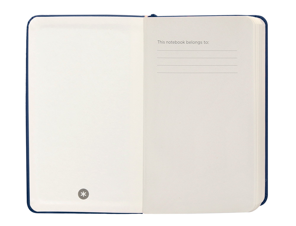 CARNET FERMETURE ELASTIQUE ANTARTIK NOTES COUVERTURE RIGIDE A6 PAPIER UNI IVOIRE 100 FEUILLES 80GR FSC BLEU MARINE