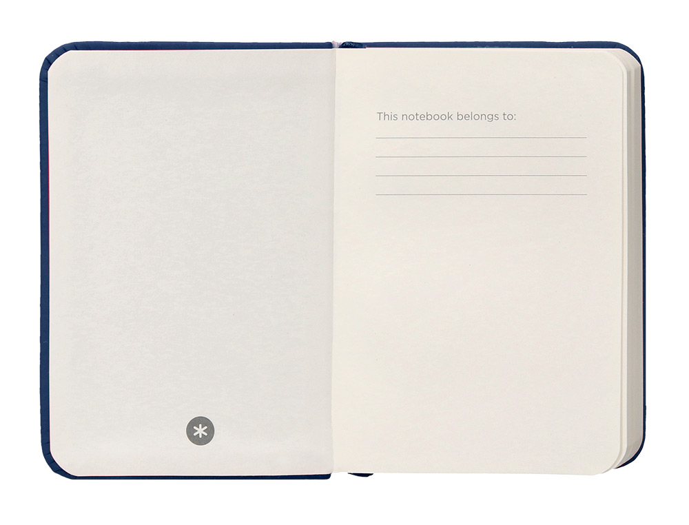 CARNET FERMETURE ELASTIQUE ANTARTIK NOTES COUVERTURE RIGIDE A7 PAPIER UNI IVOIRE 80FEUILLES 80GR FSC BLEU MARINE