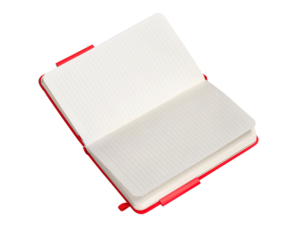 CARNET FERMETURE ELASTIQUE ANTARTIK NOTES COUVERTURE RIGIDE A6 LIGNE 100 FEUILLES 80GR FSC COLORIS ROUGE