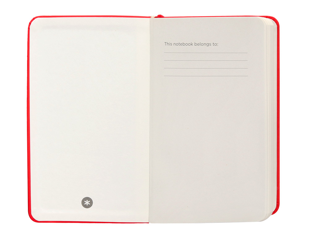 CARNET FERMETURE ELASTIQUE ANTARTIK NOTES COUVERTURE RIGIDE A6 LIGNE 100 FEUILLES 80GR FSC COLORIS ROUGE