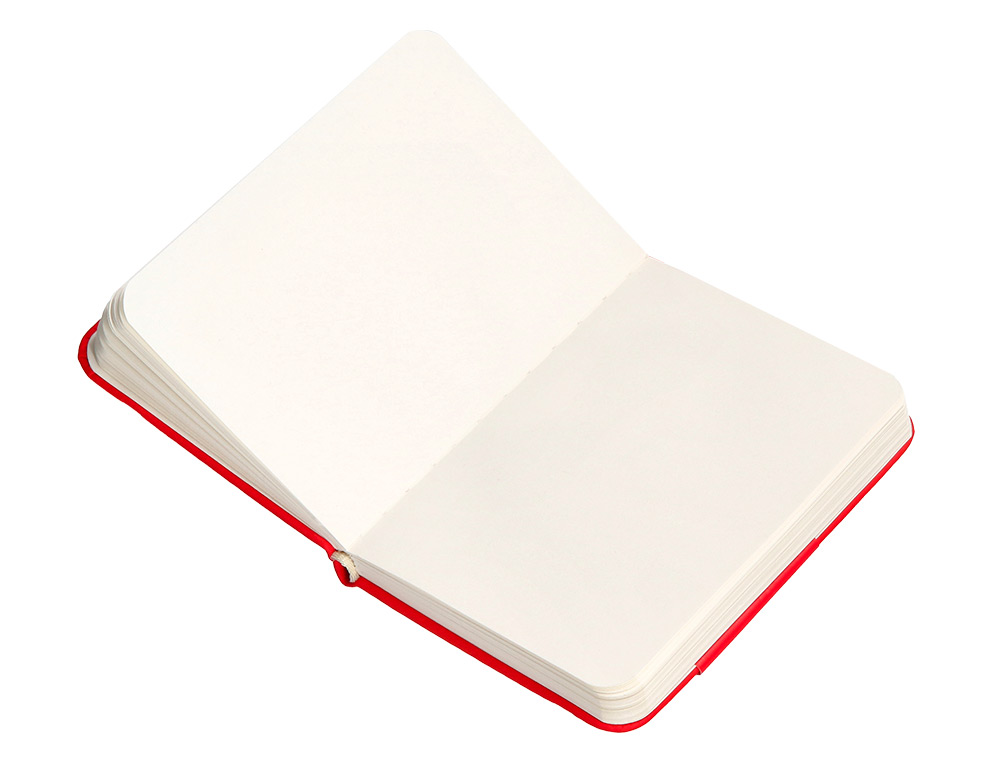 CARNET A7 ANTARTIK NOTES PAPIER UNI IVOIRE COUVERTURE RIGIDE FERMETURE ELASTIQUE 80 PAGES 80GR COLORIS ROUGE