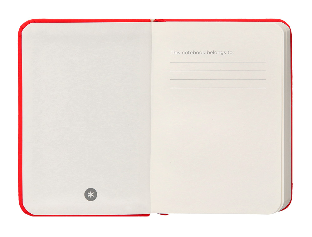 CARNET A7 ANTARTIK NOTES PAPIER UNI IVOIRE COUVERTURE RIGIDE FERMETURE ELASTIQUE 80 PAGES 80GR COLORIS ROUGE