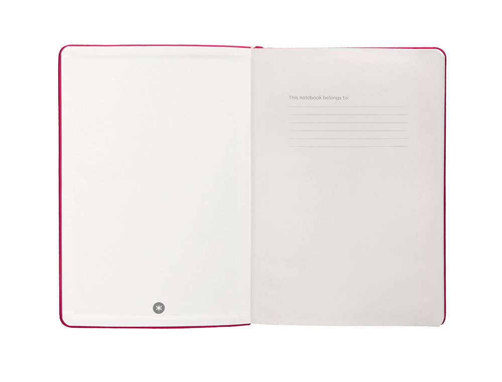 CARNET A4 ANTARTIK NOTES PAPIER UNI IVOIRE COUVERTURE RIGIDE FERMETURE ELASTIQUE 100PAGES 80GR COLORIS FRAMBOISE