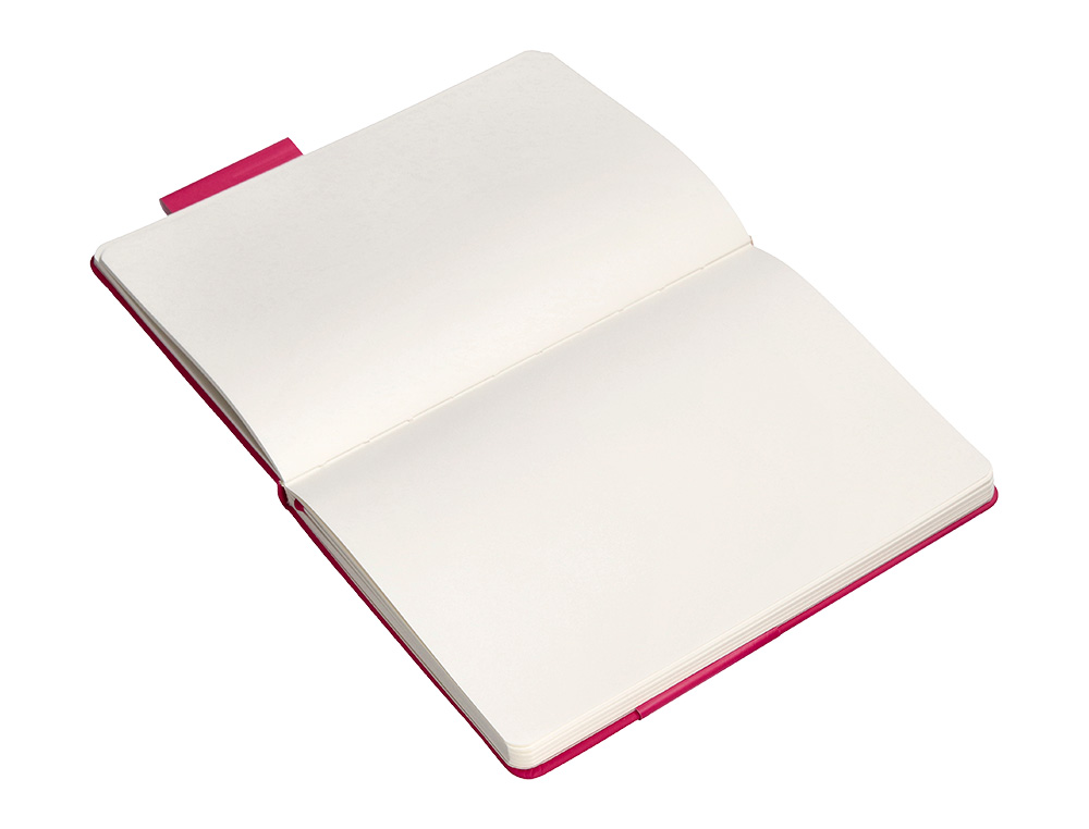 CARNET A4 ANTARTIK NOTES PAPIER UNI IVOIRE COUVERTURE RIGIDE FERMETURE ELASTIQUE 100PAGES 80GR COLORIS FRAMBOISE