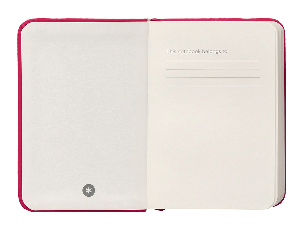 CARNET A7 ANTARTIK NOTES PAPIER UNI IVOIRE COUVERTURE  RIGIDE FERMETURE ELASTIQUE 80 PAGES 80GR COLORIS FRAMBOISE