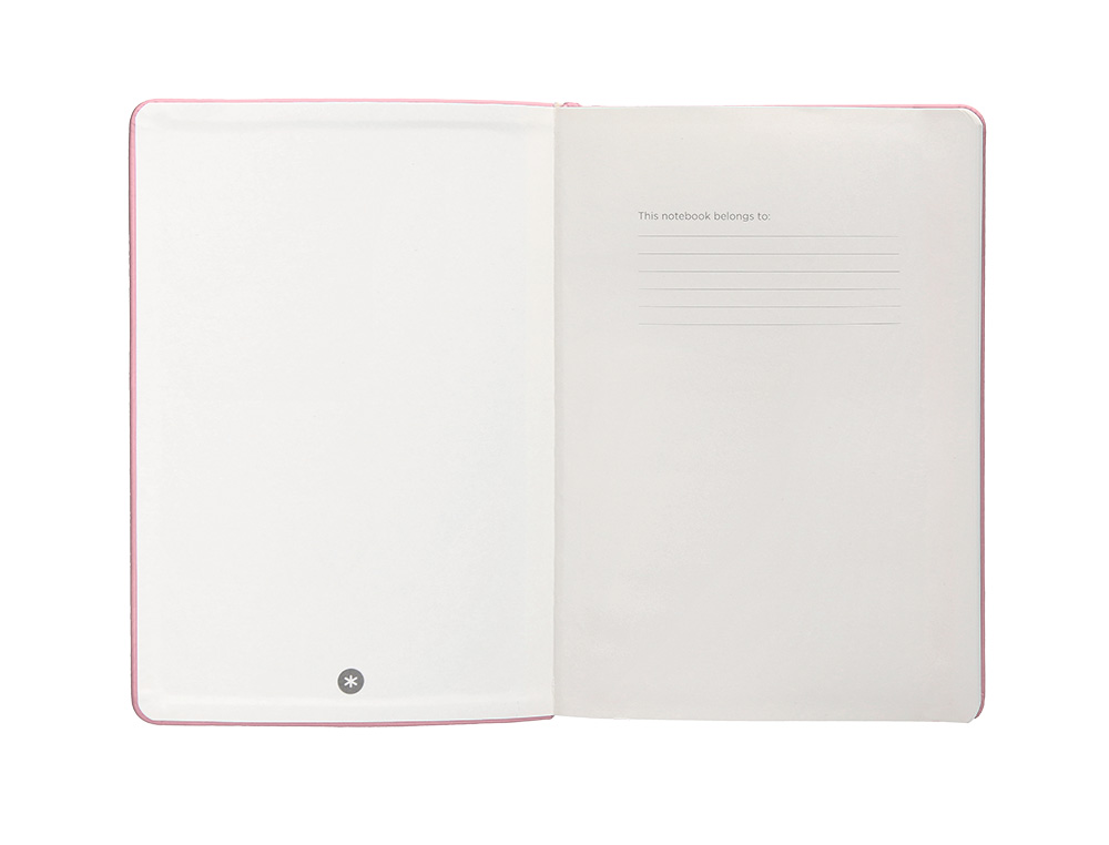 CARNET FERMETURE ELASTIQUE ANTARTIK NOTES COUVERTURE RIGIDE A4 PAPIER UNI IVOIRE 100 FEUILLES 80GR FSC ROSE PASTEL