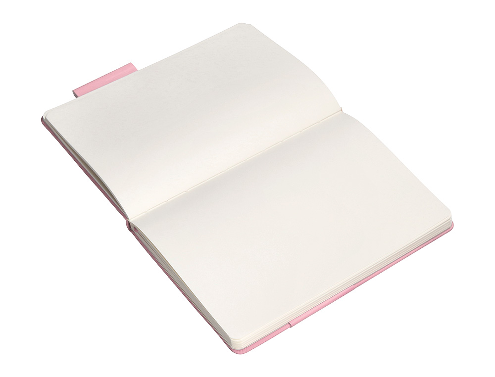 CARNET FERMETURE ELASTIQUE ANTARTIK NOTES COUVERTURE RIGIDE A4 PAPIER UNI IVOIRE 100 FEUILLES 80GR FSC ROSE PASTEL
