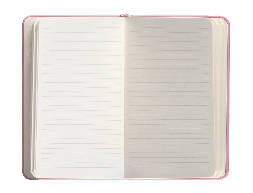 CARNET FERMETURE ELASTIQUE ANTARTIK NOTES COUVERTURE RIGIDE A6 LIGNE 100 FEUILLES 80GR FSC COLORIS ROSE PASTEL