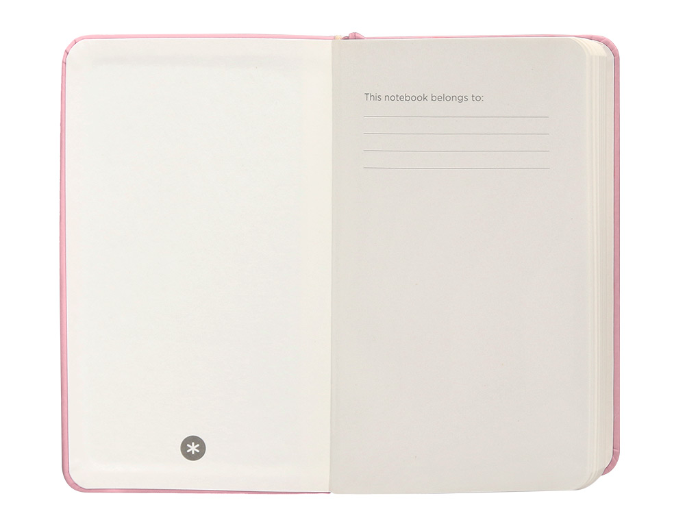 CARNET FERMETURE ELASTIQUE ANTARTIK NOTES COUVERTURE RIGIDE A6 LIGNE 100 FEUILLES 80GR FSC COLORIS ROSE PASTEL