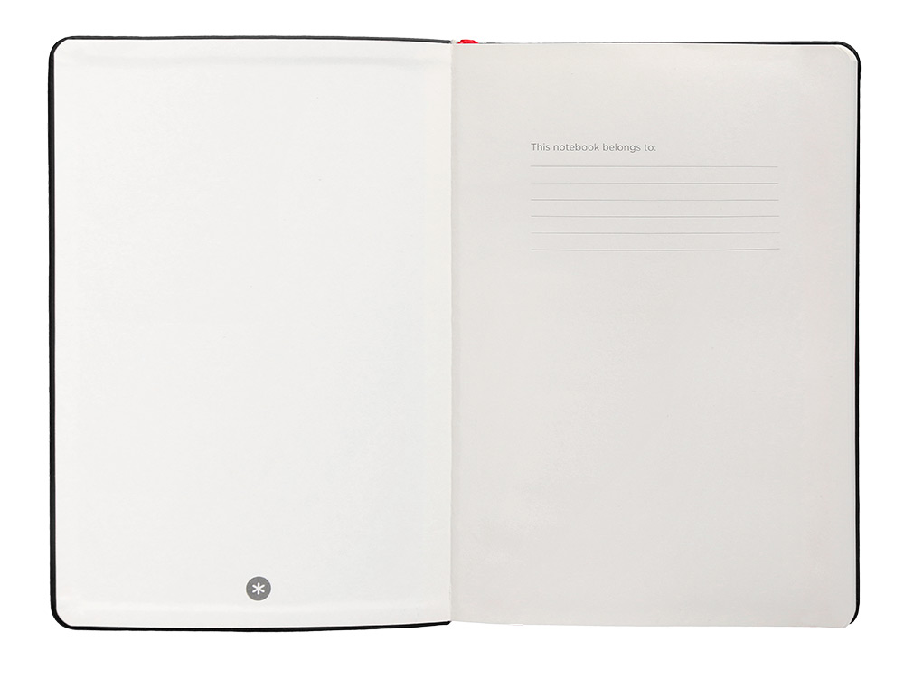 CARNET FERMETURE ELASTIQUE ROUGE ANTARTIK NOTES COUVERTURE RIGIDE A5 LIGNE 100FEUILLES 80GR FSC COLORIS NOIR