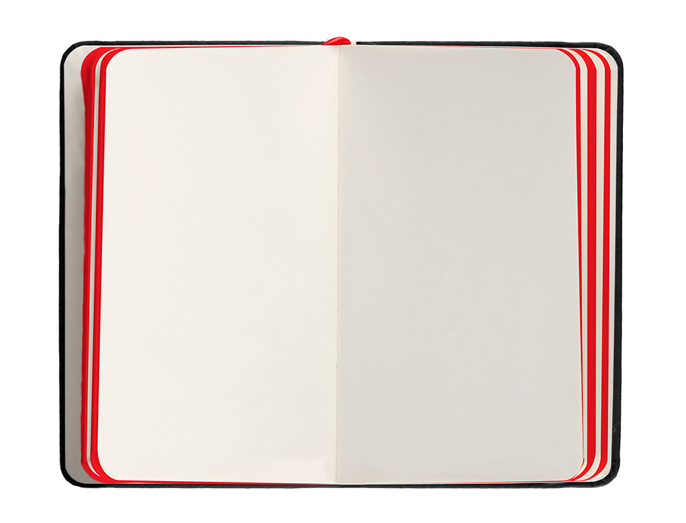 CARNET A6 ANTARTIK NOTES PAPIER UNI IVOIRE COUVERTURE RIGIDE FERMETURE ELASTIQUE ROUGE 100 PAGES 80GR COLORIS NOIR