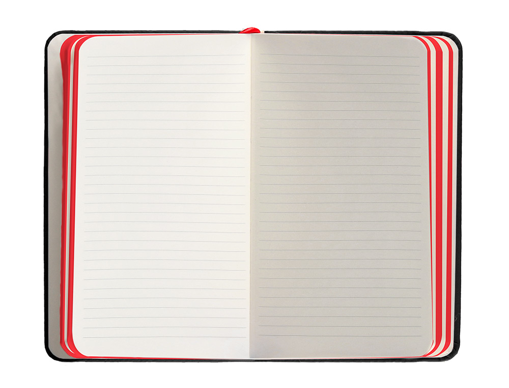 CARNET FERMETURE ELASTIQUE ROUGE ANTARTIK NOTES          COUVERTURE RIGIDE A6 LIGNE 100FEUILLES 80GR FSC COLORIS NOIR