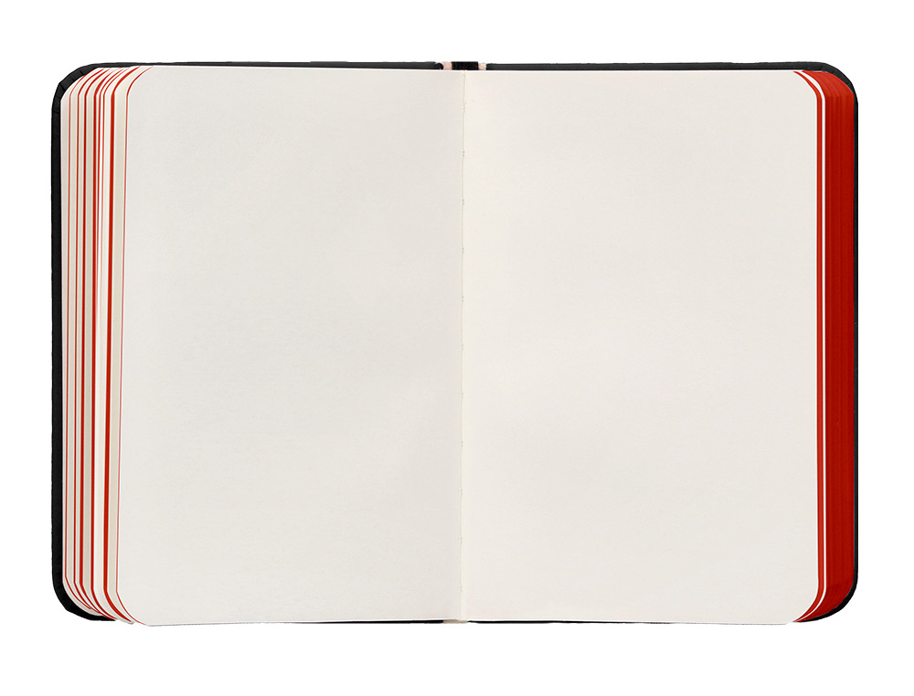 CARNET FERMETURE ELASTIQUE ROUGE ANTARTIK NOTES COUVERTURE RIGIDE A7 PAPIER UNI IVOIRE 80 FEUILLES 80GR FSC NOIR