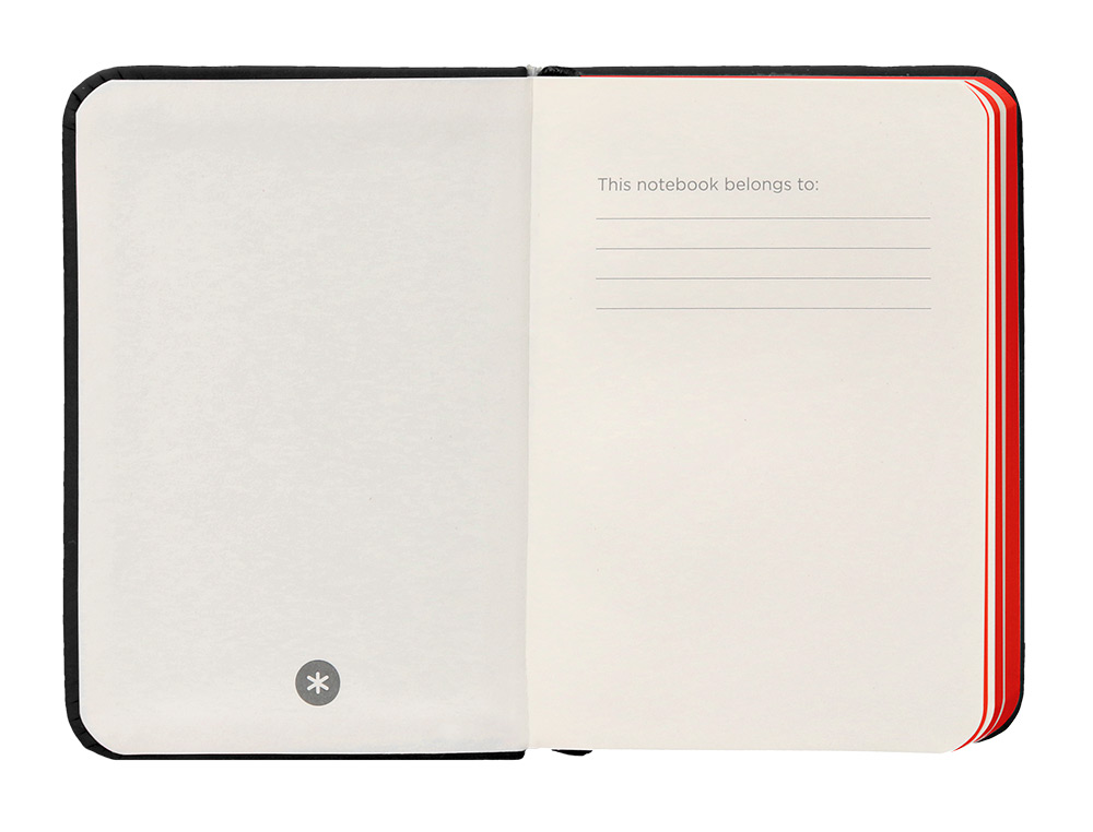 CARNET FERMETURE ELASTIQUE ROUGE ANTARTIK NOTES COUVERTURE RIGIDE A7 PAPIER UNI IVOIRE 80 FEUILLES 80GR FSC NOIR