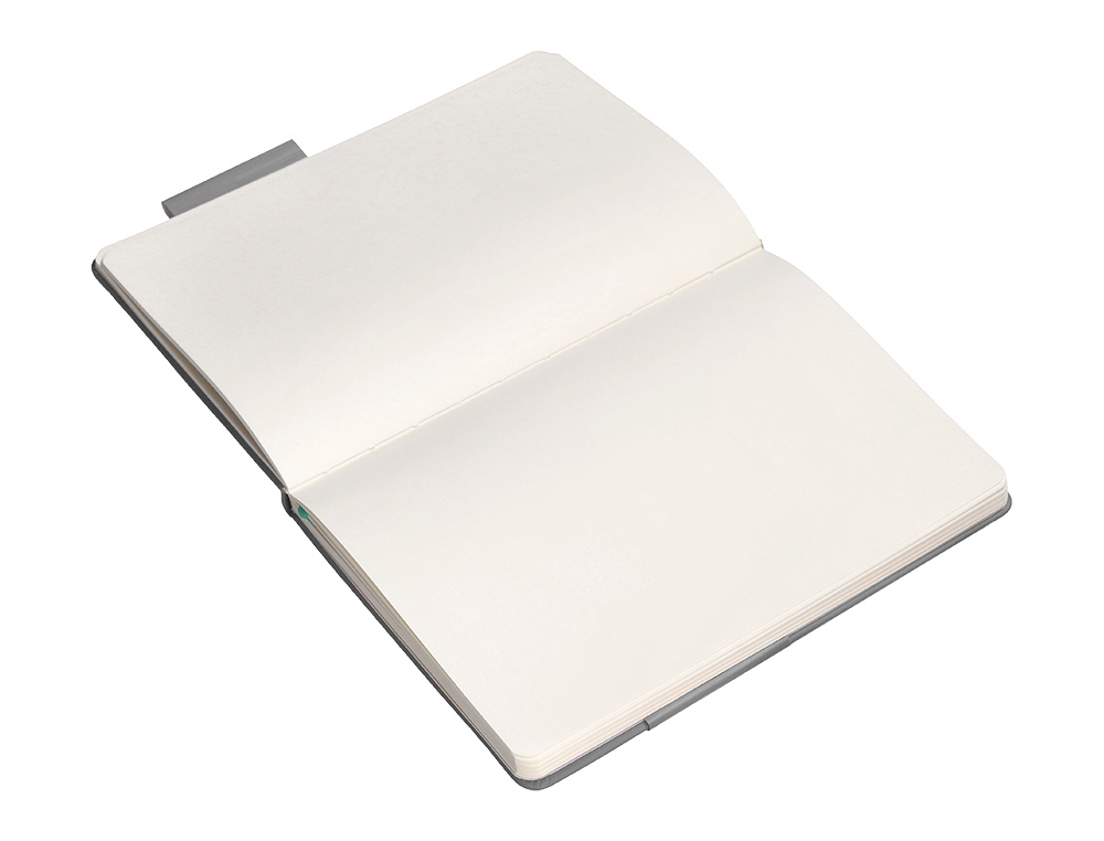 CARNET FERMETURE ELASTIQUE TURQUOISE ANTARTIK NOTES COUVERTURE RIGIDE A4 PAPIER UNI IVOIRE 100 FEUILLES 80GR FSC GRIS