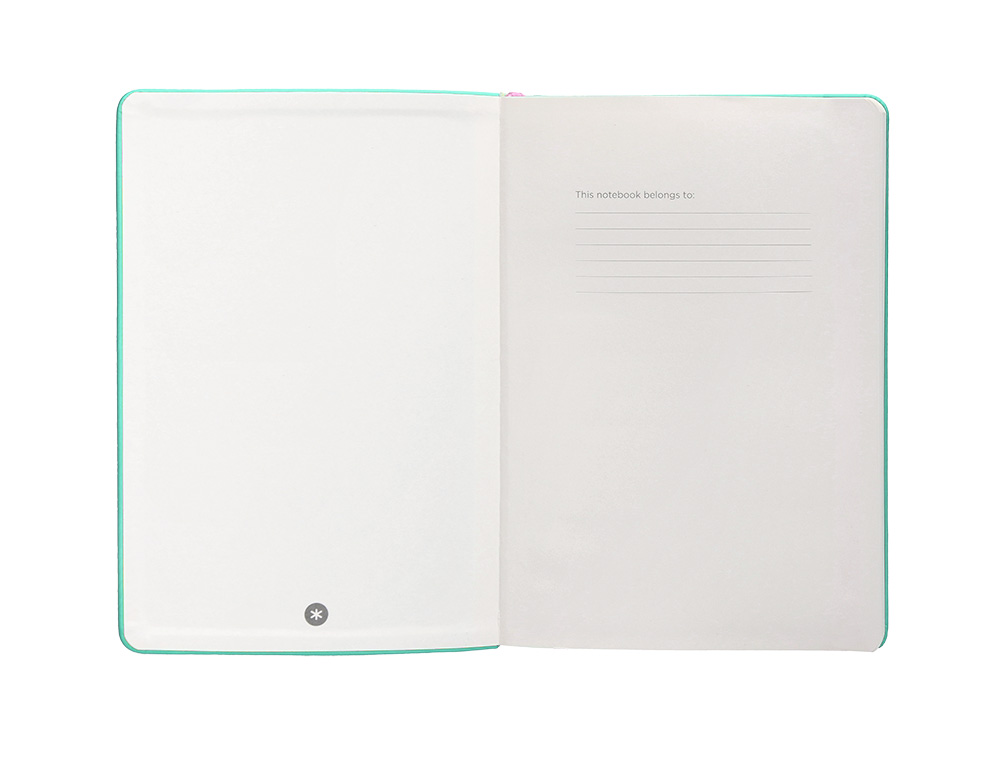 CARNET FERMETURE ELASTIQUE ROSE ANTARTIK NOTES COUVERTURE RIGIDE A4 PAPIER UNI IVOIRE 100 FEUILLES 80GR FSC TURQUOISE