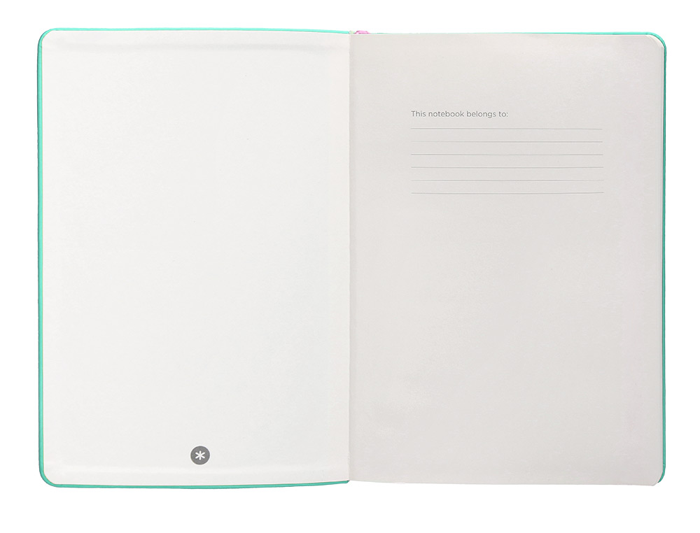CARNET FERMETURE ELASTIQUE ROSE ANTARTIK NOTES COUVERTURERIGIDE A5 LIGNE 100 FEUILLES 80GR FSC COLORIS TURQUOISE