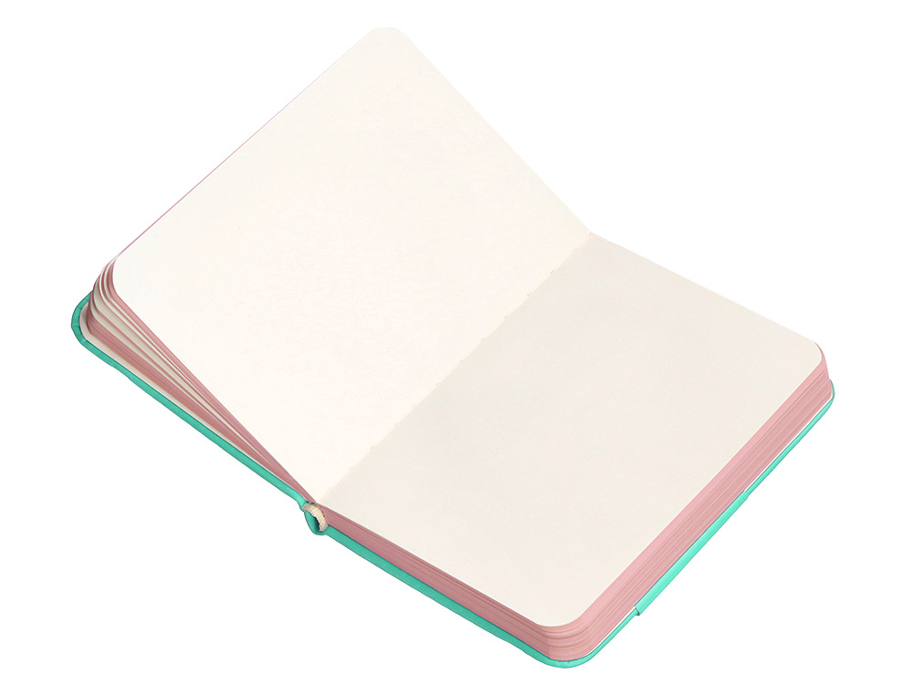 CARNET FERMETURE ELASTIQUE ROSE ANTARTIK NOTES COUVERTURE RIGIDE A7 PAPIER UNI IVOIRE 80 FEUILLES 80GR FSC TURQUOISE
