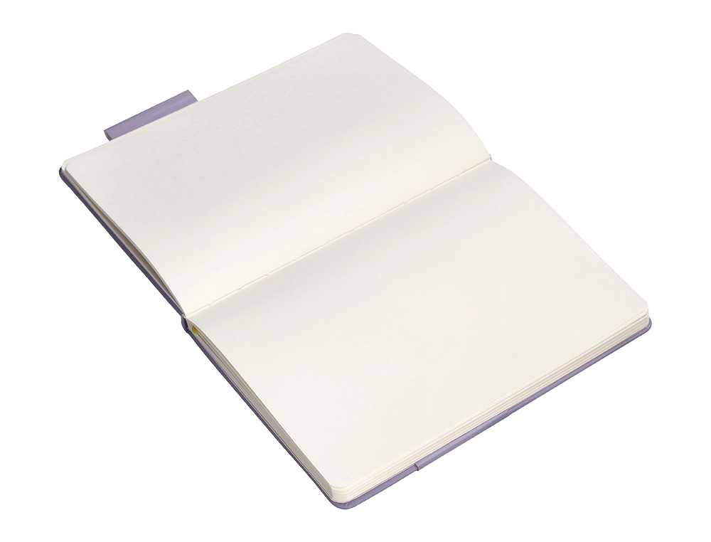 CARNET FERMETURE ELASTIQUE JAUNE ANTARTIK NOTES COUVERTURE RIGIDE A4 PAPIER UNI IVOIRE 100 FEUILLES 80GR FSC LILAS