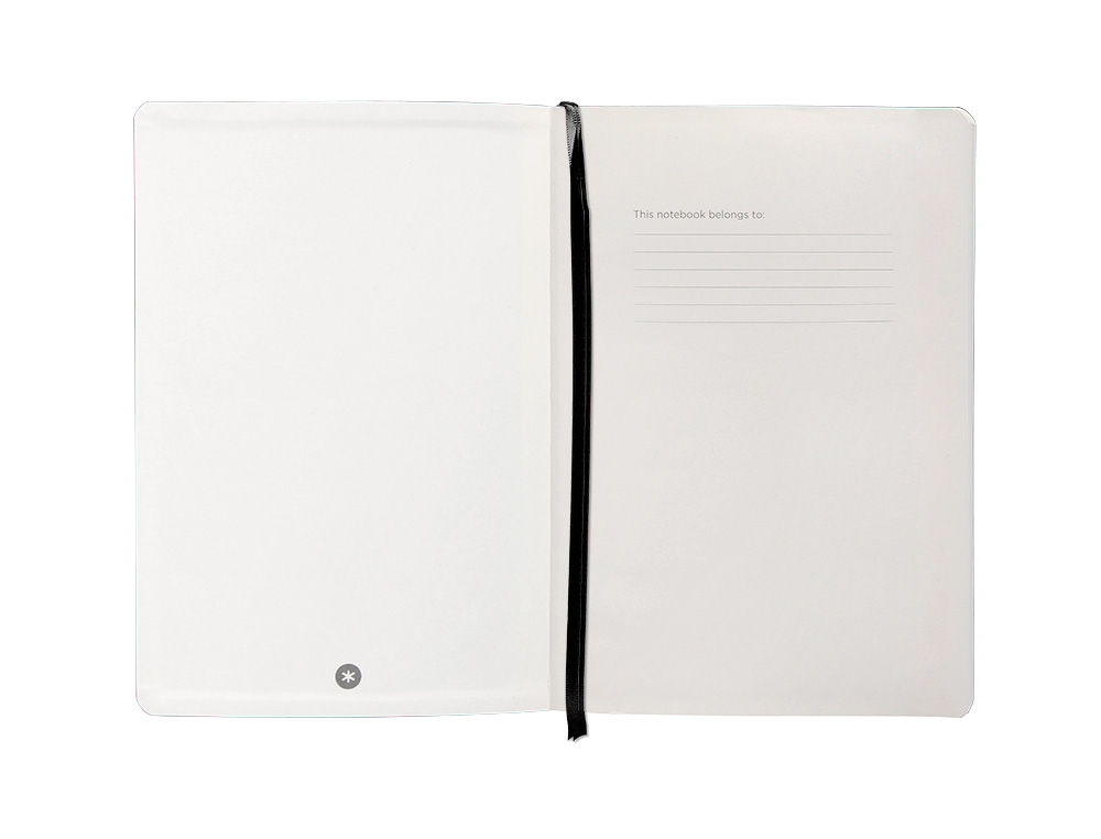 CARNET A5 ANTARTIK NOTES PAPIER UNI IVOIRE COUVERTURE SOUPLE FERMETURE ELASTIQUE 100PAGES 80GR COLORIS NOIR