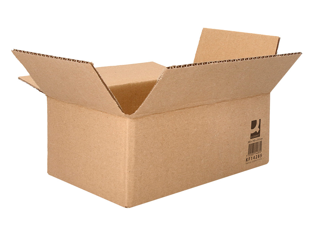 CAISSE AMERICAINE Q-CONNECT ULTRA-RESISTANTE CARTON       RECYCLE DOUBLE CANNELURE 7MM  500X340X310MM COLORIS KRAFT