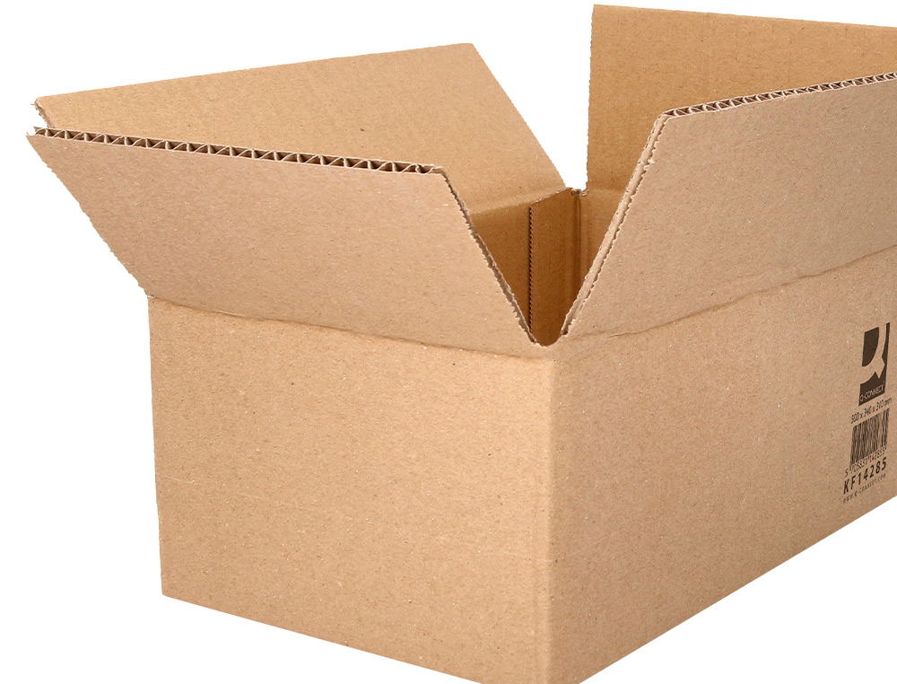CAISSE AMERICAINE Q-CONNECT ULTRA-RESISTANTE CARTON       RECYCLE DOUBLE CANNELURE 7MM  500X340X310MM COLORIS KRAFT