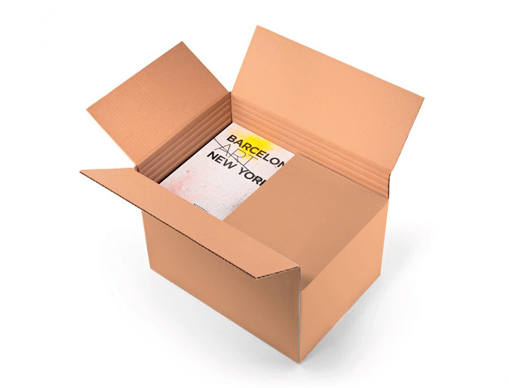 CAISSE AMERICAINE Q-CONNECT ULTRA-RESISTANTE REGLABLE EN HAUTEUR DOUBLE CANNELURE 7MM 350X325X280MM COLORIS KRAFT