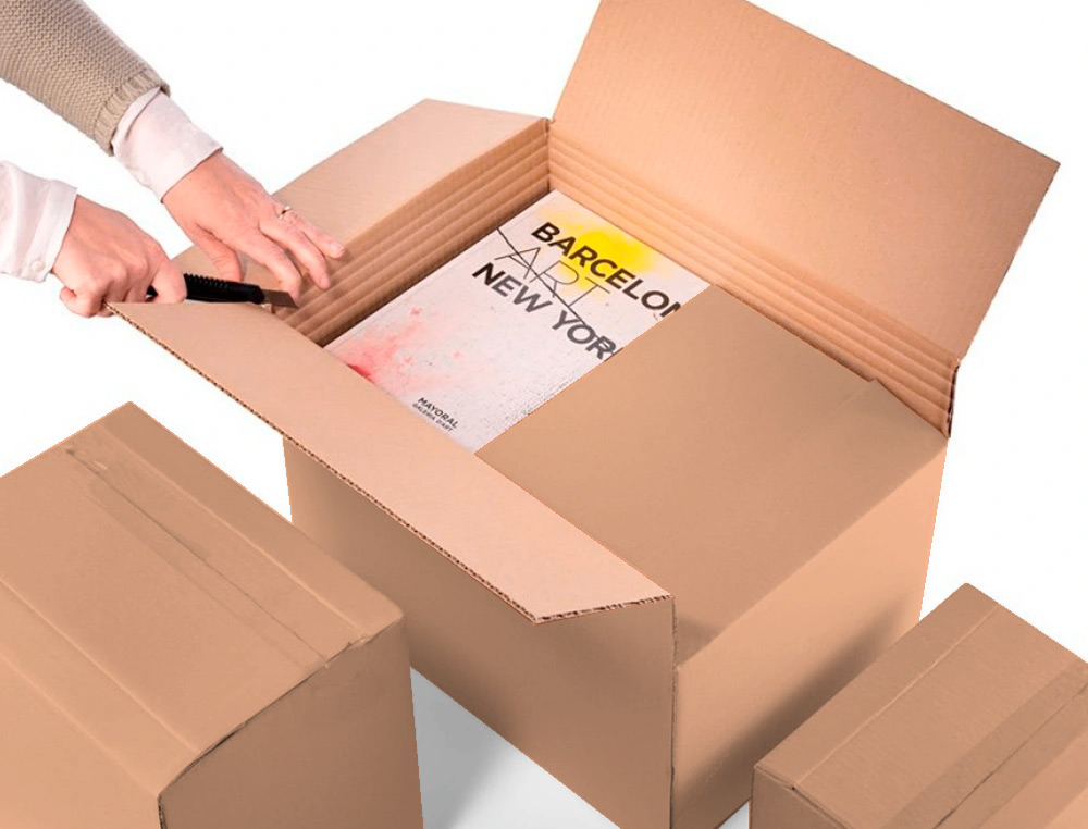 CAISSE AMERICAINE Q-CONNECT ULTRA-RESISTANTE REGLABLE EN HAUTEUR DOUBLE CANNELURE 7MM 350X325X280MM COLORIS KRAFT