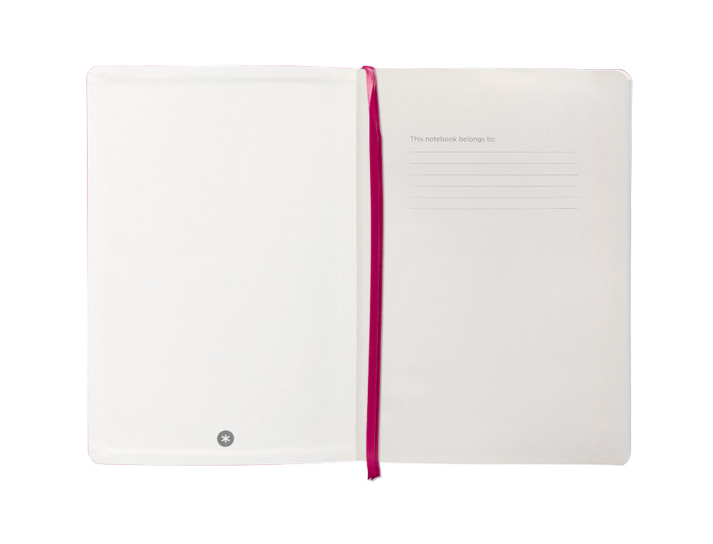 CARNET FERMETURE ELASTIQUE ANTARTIK NOTES COUVERTURE SOUPLE A5 LIGNE 100 FEUILLES 80GR FSC COLORIS FRAMBOISE