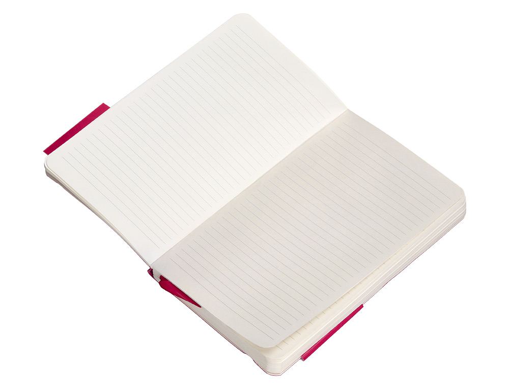 CARNET FERMETURE ELASTIQUE ANTARTIK NOTES COUVERTURE SOUPLE A6 LIGNE 100 FEUILLES 80GR FSC COLORIS FRAMBOISE
