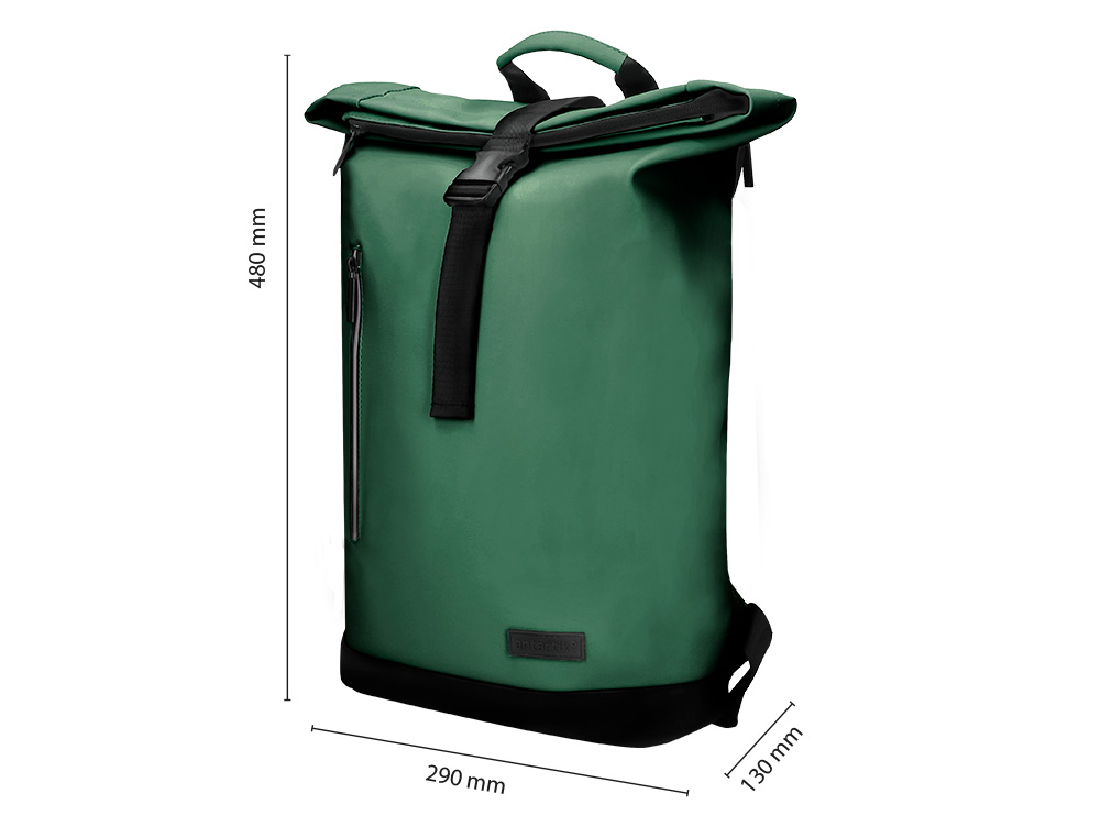 SAC A DOS ANTARTIK ROLL UP WATERPROOF 480X130X280MM COLORIS VERT FORET