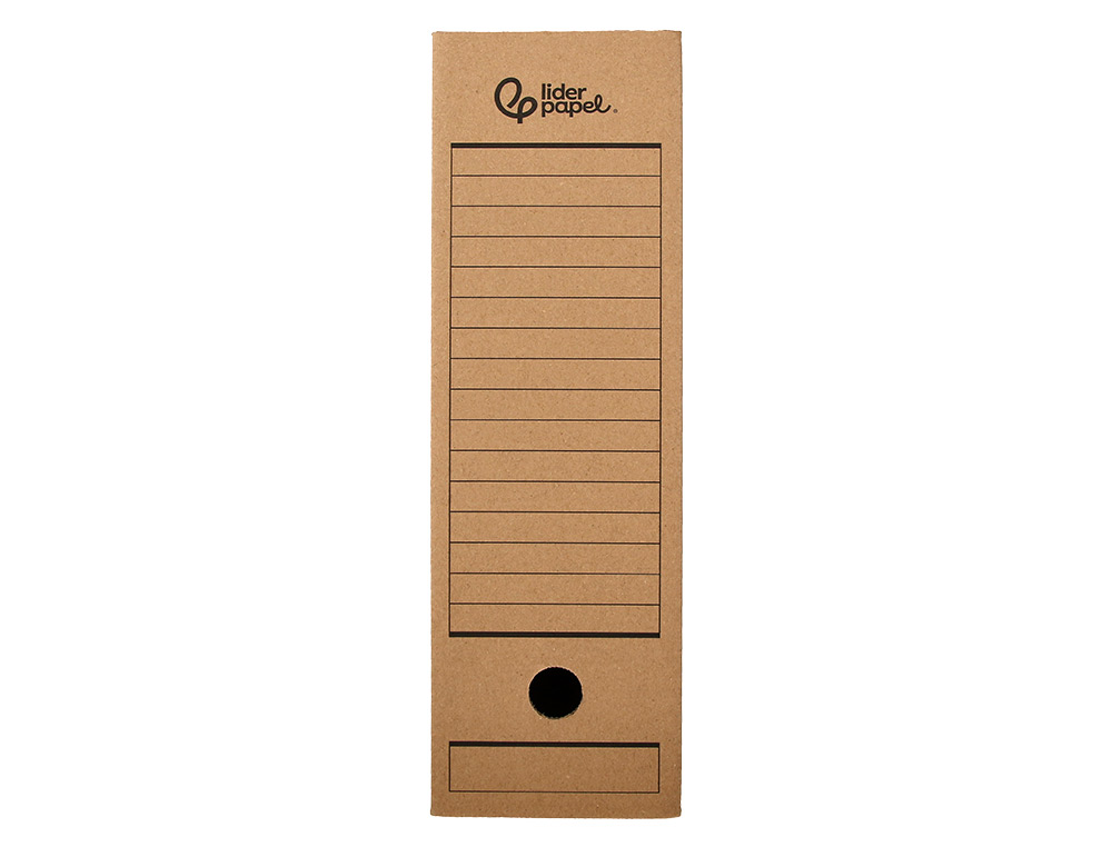 BOITE A ARCHIVES LIDERPAPEL CARTON RECYCLE 325G/M2 DOS 116MM KRAFT 388X116X275MM